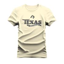 Camiseta 100% Algodão Estampada Unissex Shirt Texas Country