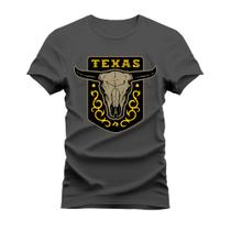 Camiseta 100% Algodão Estampada Unissex Shirt Texas Emp