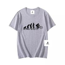 Camiseta 100% Algodão Evolução do Ciclista Bike Bicicleta Blusa Unissex