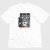 Camiseta 100% Algodão - Fio 30.1- estampada mensagem cristã JESUS LEÃO DE JUDA