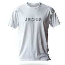 Camiseta 100% Algodão - Fio 30.1- estampada mensagem cristã JESUS