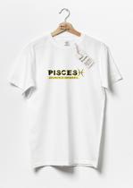 Camiseta 100% Algodão fio 30.1 unissex Peixes Signo exotérico pisciano
