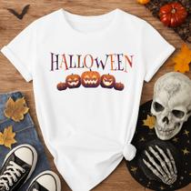 Camiseta 100% Algodão Halloween Estampa Halloween Colorido 179 Festa Fantasia Passeio Fofo Casual Camiseta 100% Algodão Halloween Estampa Halloween Colorido 179 Festa Fantasia Passeio Fofo Casual