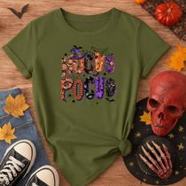 Camiseta 100% Algodão Halloween Estampa Hocus Pocus 166 Dia Das Bruxas Witches Fantasia Look