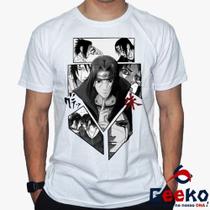 Camiseta 100% Algodão Itachi Sasuke Uchiha Naruto Anime Geeko