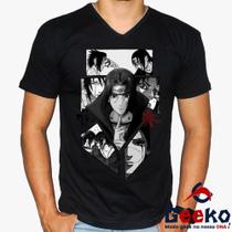 Camiseta 100% Algodão Itachi Sasuke Uchiha Naruto Anime Geeko