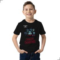 Camiseta 100% Algodão Kids Filme Five Nights Freddys Jogo