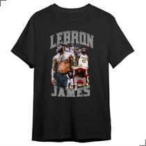 Camiseta 100% Algodão Lebron Raymone James King Basquete Fãs - Asulb