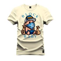 Camiseta 100% Algodão Premium Estampada Block Baby