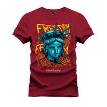 Camiseta 100% Algodão Premium Estampada Estatua Freddy