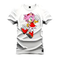 Camiseta 100% Algodão Premium Estampada Mulher Sonic