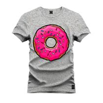 Camiseta 100% Algodão Premium Estampada Rosquinha