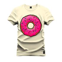 Camiseta 100% Algodão Premium Estampada Rosquinha