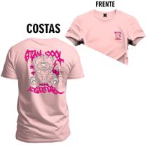 Camiseta 100% Algodão Premium Estampada Urso Antologico Frente e Costas