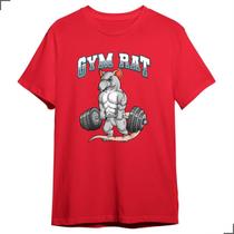 Camiseta 100% Algodão Rato Musk Gym Musculação Academia Fit