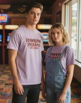 Camiseta 100% Algodão Stranger Things Hawkins