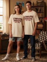 Camiseta 100% Algodão Stranger Things Hawkins