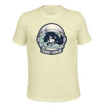 Camiseta 100% Algodão Tecido Macio Astronauta Pirata