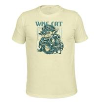 Camiseta 100% Algodão Tecido Macio Wise Cat