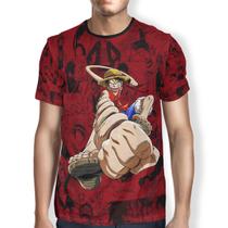 Camiseta 100% Estampada Personagens One Piece Otaku Cosplay