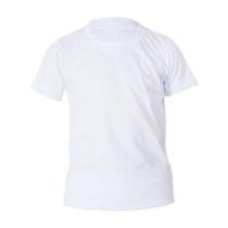 Camiseta 100% poliester branca - anti pilling Camiseta 100% poliester branca - anti pilling