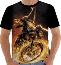 Camiseta 10444 Motoqueiro Fantasma Ghost Rider