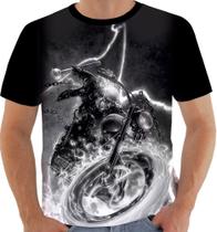 Camiseta 10445 Motoqueiro Fantasma Ghost Rider