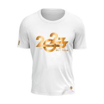 Camiseta 2023 Happy New Year Ouro Gold Dourado Shap Life
