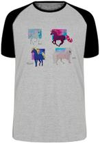 Camiseta 4 Cavalos de fogo Blusa Plus Size extra grande adulto ou infantil