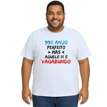Camiseta 99% Anjo 1% Vagabundo Estampa Personalizada Camiseta 99% Anjo 1% Vagabundo Estampa Personalizada