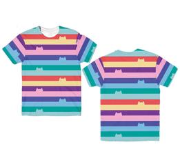 Camiseta A Casa Mágica da Gabby Listrada Colorida Camiseta A Casa Mágica da Gabby Listrada Colorida