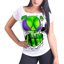 Camiseta a Incrível She Hulk disfarce rasgado corpo