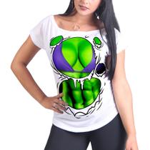 Camiseta a Incrível She Hulk disfarce rasgado corpo Camiseta a Incrível She Hulk disfarce rasgado corpo