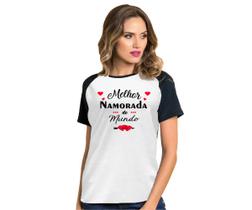 Camiseta a melhor namorada do mundo blusa presente barato