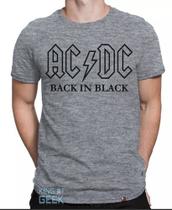 Camiseta Ac Dc Back In Black Camisa Banda Rock Heavy Metal