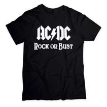 Camiseta Ac Dc Rock Or Bust Camisa Masculina Banda Heavy Metal Camiseta Ac Dc Rock Or Bust Camisa Masculina Banda Heavy Metal