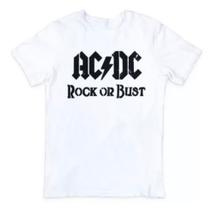 Camiseta Ac Dc Rock Or Bust Camisa Masculina Banda Heavy Metal