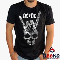 Camiseta ACDC 100% Algodão Rock AC/DC Geeko