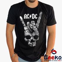Camiseta ACDC 100% Algodão Rock Geeko