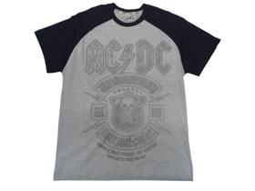 Camiseta ACDC Cinza AC/DC Rock N roll Banda Hard Rock BO445