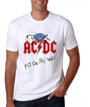 Camiseta Acdc Fly On The Wall Camisa Masculina E Baby Look Feminina DTF