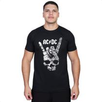 Camiseta ACDC Rock Mão Hard Banda Fãs Camisa Algodão Adulto