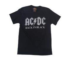 Camiseta ACDC Rock N Roll Preta Back In Black Angus Young BO181