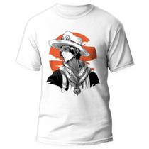 Camiseta Ace Anime One Piece Unissex Blusa