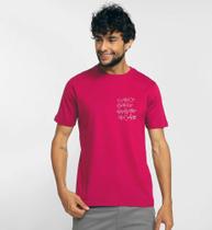 Camiseta acostamento estampada lines rosa
