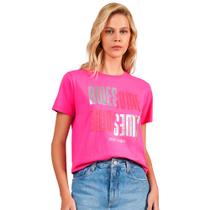 Camiseta Acostamento Fashion In24 Rosa Feminino