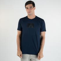 Camiseta Acostamento Letter Central Marinho