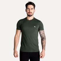 Camiseta Acostamento Wolf Casual Verde Militar