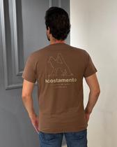 Camiseta Acostamento Wolf Marrom Tamanho:P Camiseta Acostamento Wolf Marrom Tamanho:P