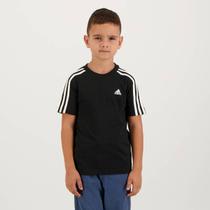 Camiseta Adidas 3 Listras Infantil Preta